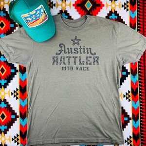 Austin Rattler MTB Race Graphic T-Shirt – Olive Green, Size L